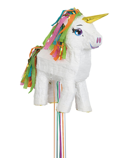  Piñata Einhorn weiß-regenbogenfarben 43 cm, fig. 1 