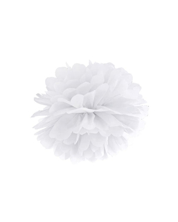  Pompon à suspendre en papier blanc 25 cm, fig. 1 