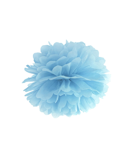  Pompon à suspendre en papier bleu 35 cm, fig. 1 