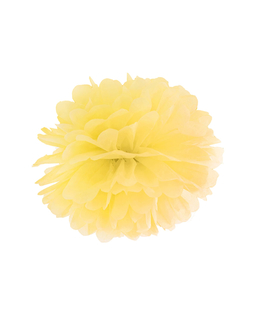  Pompon à suspendre en papier jaune 25 cm, fig. 1 