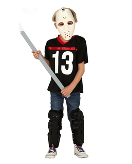  Déguisement assassin avec masque de hockey garçon, fig. 1 