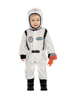  Astronauten-Kinderkostüm mit Alien-Plüschtier Fasching weiss-schwarz, fig. 1 