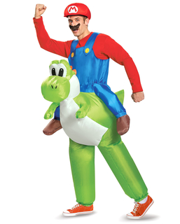  Déguisement gonflable Mario sur Yoshi Nintendo® adulte, fig. 1 