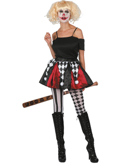  Clown-Petticoat Kostümzubehör für Damen schwarz-weiss-rot, fig. 1 