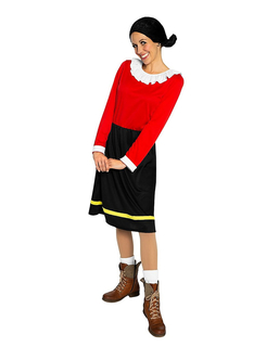  Olivia™ Kostüm für Damen schwarz-rot Popeye™, fig. 1 