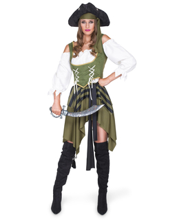  Déguisement Pirate flibustière vert femme, fig. 1 