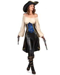  Déguisement pirate marron femme, fig. 1 