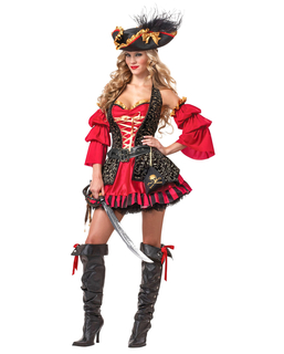  Déguisement Pirate rouge pour femme - Premium, fig. 1 