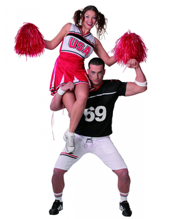  Cheerleader Kostüm USA für Damen, fig. 1 