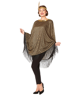  Déguisement poncho charleston doré femme, fig. 1 