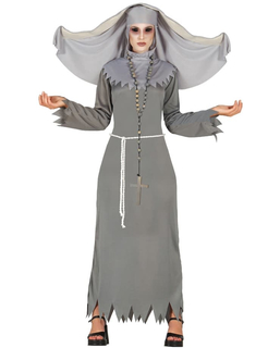  Déguisement religieuse possédée grise femme Halloween, fig. 1 