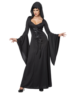  Dämonisches Hexen-Kostüm für Damen Halloween Vampirin schwarz, fig. 1 