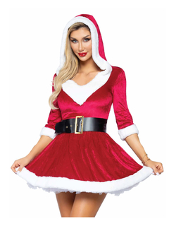  Sexy Weihnachtsfrau Kostüm Kleid mit Kapuze, fig. 1 