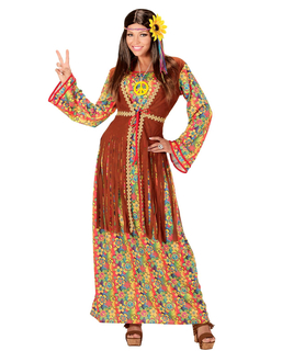  Déguisement robe longue hippie à franges femme, fig. 1 