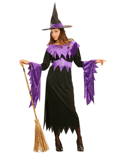  Hexen Halloween-Damenkostüm schwarz-violett, fig. 1 