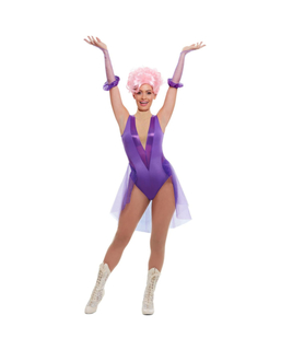  Trapezkünstlerin-Damenkostüm für Fasching Darstellerin violett, fig. 1 