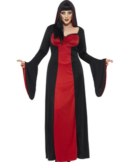  Halloween Plus Size Vampir Kostüm für Damen rot-schwarz, fig. 1 