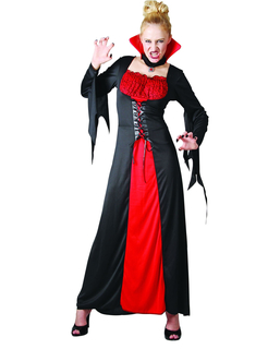  Vampir-Damenkostüm für Halloween rot-schwarz, fig. 1 