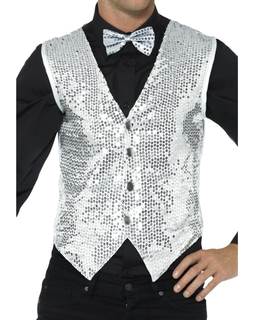  Gilet argent à sequins adulte, fig. 1 