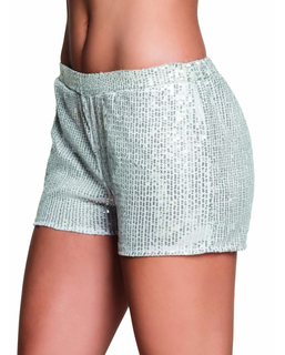  Pailletten-Shorts für Damen silber, fig. 1 