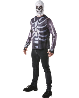  T-shirt et cagoule Skull Trooper Fortnite™ adulte, fig. 1 