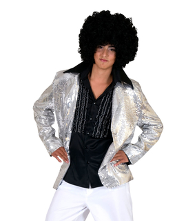  Veste disco argent à sequins luxe homme, fig. 1 