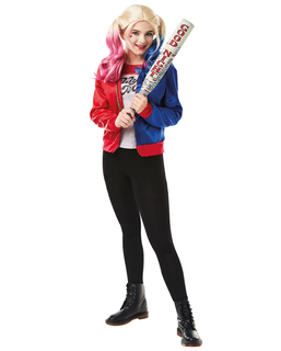  Offizielles Harley Quinn™-Kostüm-Set Suicide Squad für Teenager rot-blau-weiß, fig. 1 