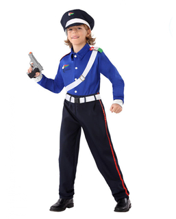  Carabinieri Polizist Kinderkostüm für Fasching blau-weiss-rot, fig. 1 