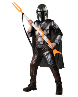  The Mandalorian™-Kinderkostüm Filmparty silberfarben-schwarz-braun, fig. 1 