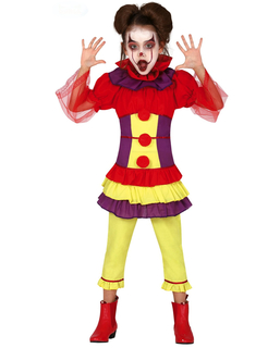  Déguisement clown maléfique multicolore fille, fig. 1 