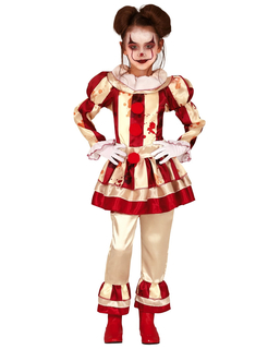  Déguisement clown terrifiante rouge et blanc fille, fig. 1 