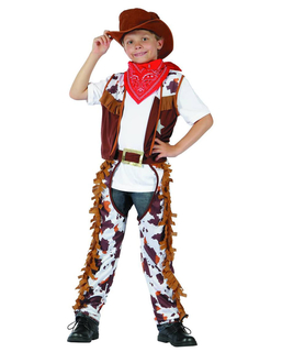  Cowboy-Kostüm für Jungen Western braun-weiss, fig. 1 