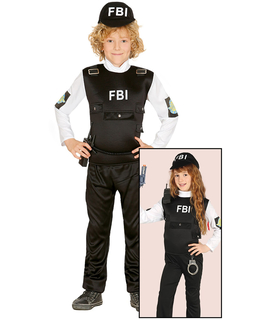  Kinderkostüm FBI-Agent schwarz-weiß, fig. 1 