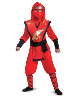  Kai-Kostüm Ninjago™ Legacy für Kinder rot-schwarz-gold, fig. 1 