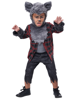  Werwolf-Kinderkostüm für Jungen Halloween-Kostüm grau-rot, fig. 1 