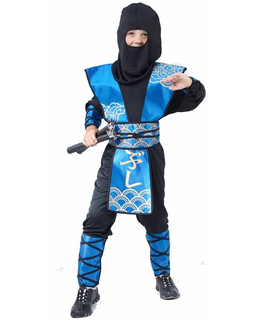  Déguisement ninja bleu et doré garçon, fig. 1 