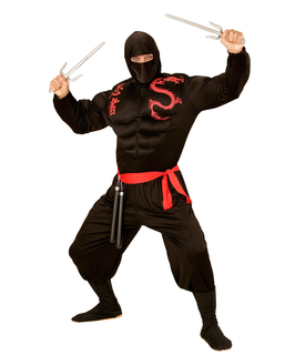  Schwarzes muskulöses Ninja-Kostüm für Jungen, fig. 1 