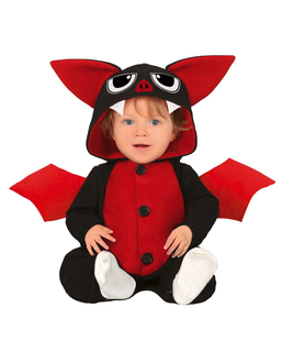  Süßes Fledermaus-Babykostüm für Halloween schwarz-rot, fig. 1 