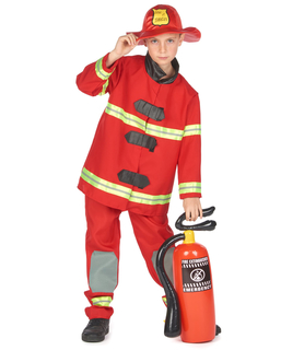  Feuerwehrmann-Kostüm für Jungen Uniform rot-gelb, fig. 1 