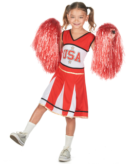  Déguisement pompom girl USA rouge fille, fig. 1 