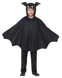  Déguisement poncho chauve-souris noir enfant Halloween, fig. 1 