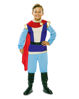  Edles Prinz Charming-Kinderkostüm für Karneval blau-rot, fig. 1 