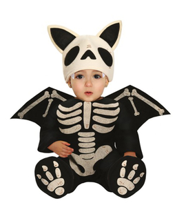  Fledermaus-Skelett-Kostüm für Kleinkinder Babykostüm für Halloween schwarz-weiss, fig. 1 