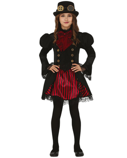  Déguisement Steampunk rouge glamour fille, fig. 1 