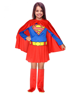  Lizenziertes Supergirl™-Kostüm für Mädchen Lizenz-Verkleidung rot-blau-gelb, fig. 1 