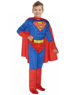  Muskulöses Superman™ Kostüm für Kinder blau-rot, fig. 1 