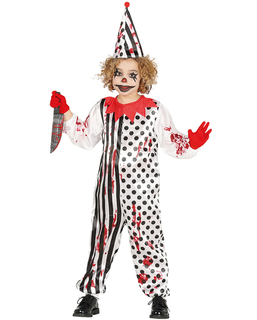  Mörderischer Clown Halloween Kinderkostüm bunt, fig. 1 