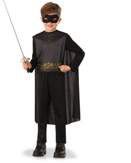  Zorro™ Kinderkostüm Lizenzprodukt schwarz-gold, fig. 1 