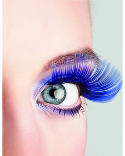  Lange blaue falsche Wimpern für Erwachsene, fig. 1 