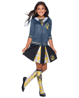  Hufflepuff™-Zauberlehrling-Rock für Mädchen Harry Potter™ schwarz-gelb, fig. 1 